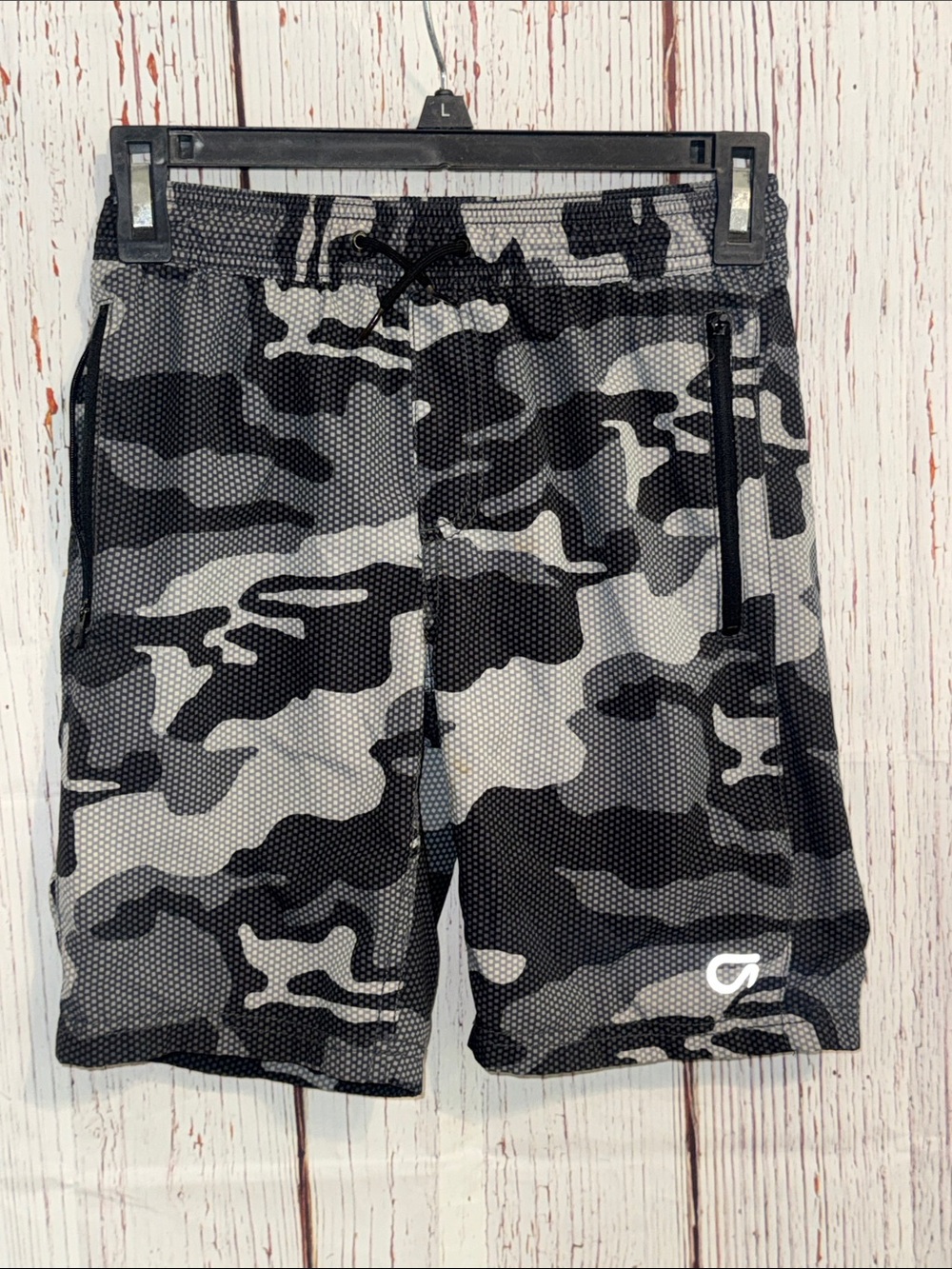 Boys Gray Camo Gap Athletic Shorts